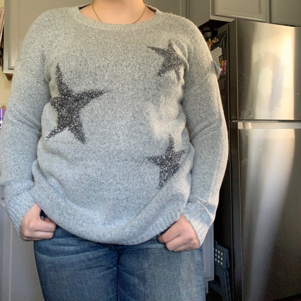 grey philosophy star sweater